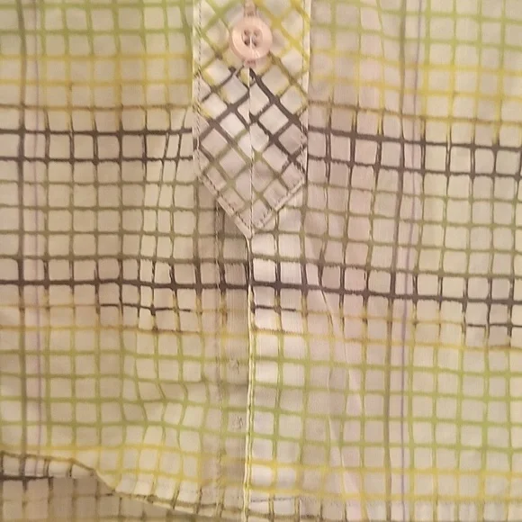 AX ARMANI EXCHANGE Men's Casual Checkered Shirt - Green and Purple, LARGE - Picture 3 of 5